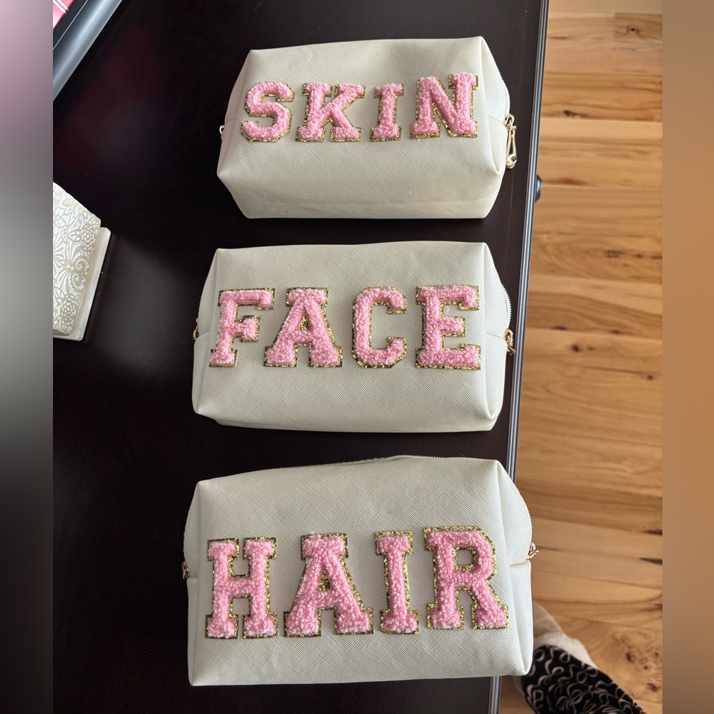 3 cosmetic bags